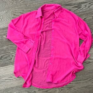 Pink button down